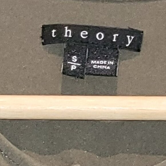 Theory Khaki Blouse Women's Size S - Picture 3 of 3